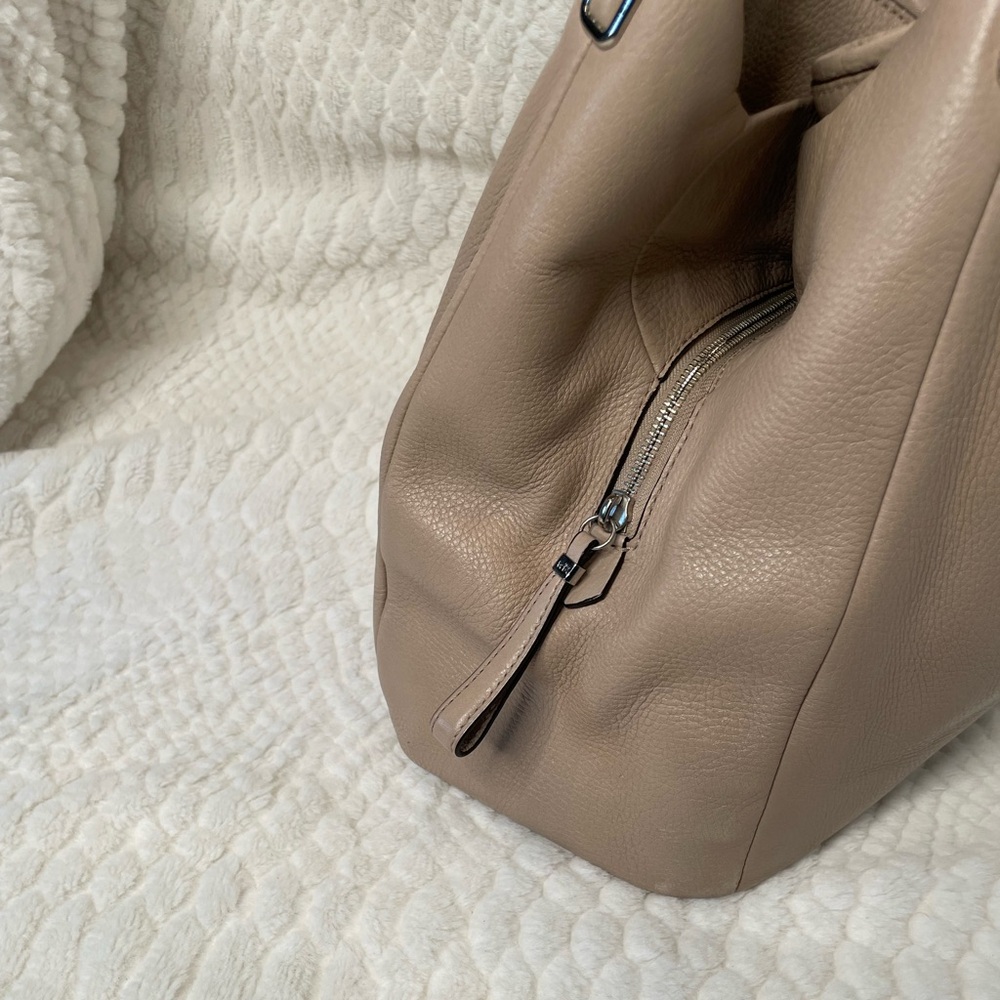 Coach Edie 31 Pebbled Leather Satchel – Neutral Taupe - Picture 7 of 16